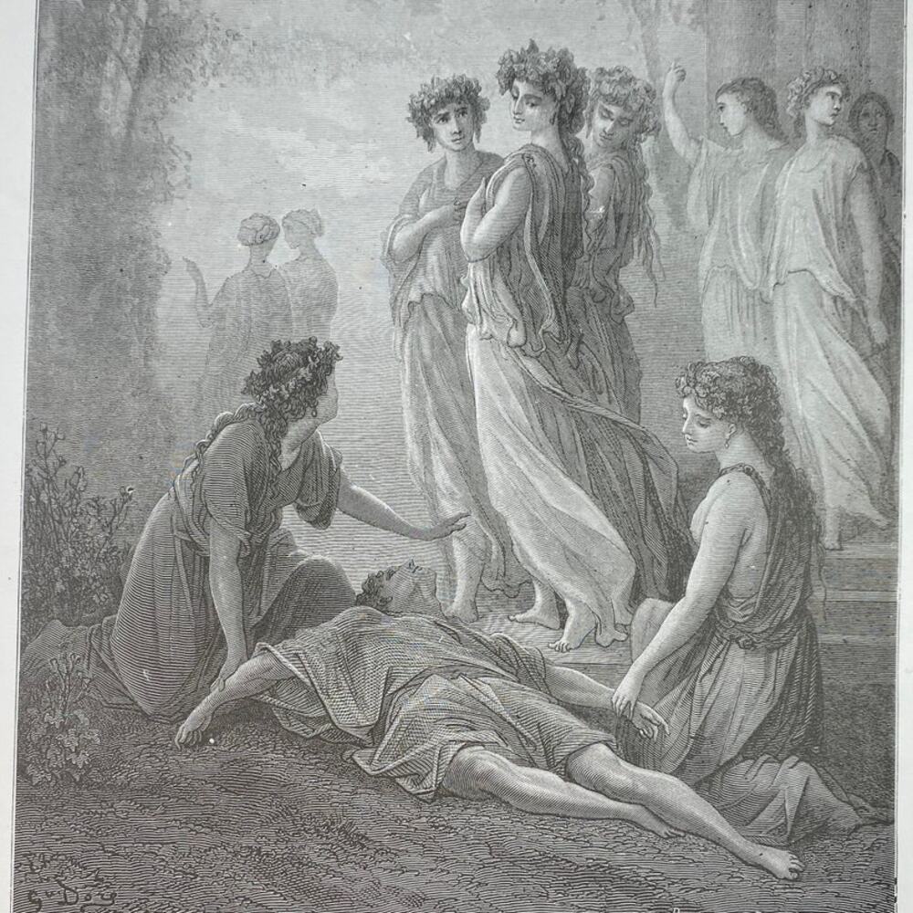 Dore, Fables, Daphnis and Alcimadura, Rats League, Bookplate, Art~ 240706-WH 290